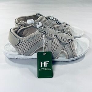 NWT HF Baresandals Womens 9/9.5 Mens 7/7.5 Grey Unisex Sport Water Shoe HIKE NEW